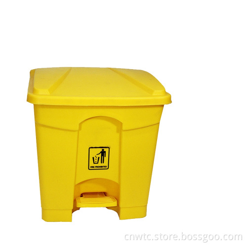 Red Plastic Pedal Bins: 30L and 50L Trash Waste Bins